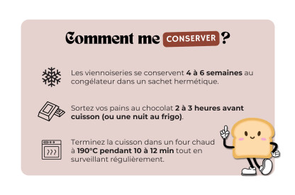 Pains au chocolat précuits