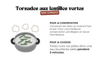 Torsades aux lentilles vertes
