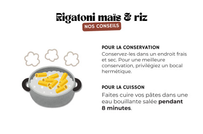 Rigatoni maïs & riz