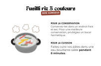 Fusilli riz 3 couleurs