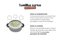 Lentilles vertes bio & sans gluten France