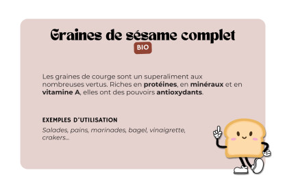 Graines de sésame complet bio