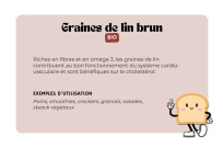 Graines de lin brun bio France