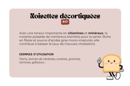 Noisettes décortiquées bio