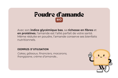 Poudre d'amandes blanches bio