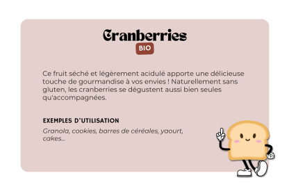 Cranberries séchées bio