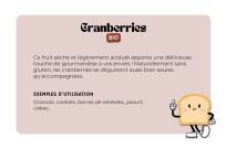 Cranberries séchées bio