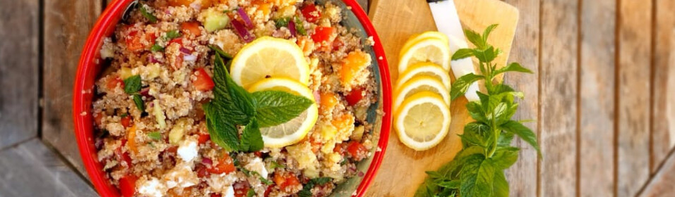 Taboulé sans gluten au quinoa et melon