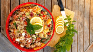 Taboulé sans gluten au quinoa et melon