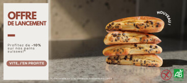Bénéficiez de -10% sur nos nouveaux pains suisses sans gluten